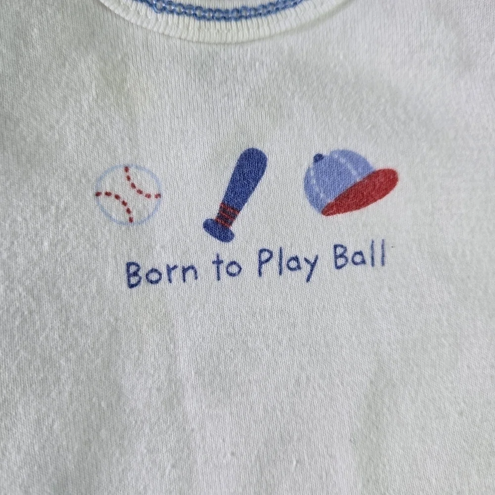 Blue and White Baby Onesie Set